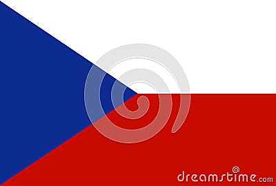 Czech Republic flag vector.Illustration of Czech Republic flag Vector Illustration