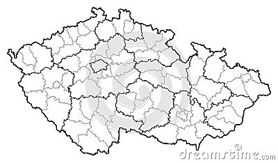 Czech republic vector map Stock Photo