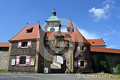 Czech, Romanesque architecture, tourism, castle Bouzov, Olomouc, beautiful view, antiquary Editorial Stock Photo