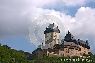 Czech royal castle Karlstejn 2 Stock Photo