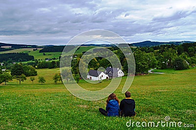 Czech rural landscape, Czech Republic Editorial Stock Photo