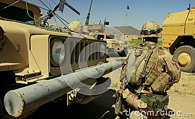 Czech soldier in Afghanistan Editorial Stock Photo