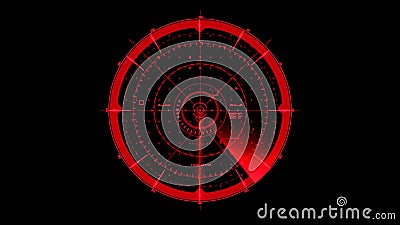 Czerwony HUD interfejsu ruchu grafiki Radarowy element Czerwony HUD interfejsu ruchu grafiki Radarowy element
