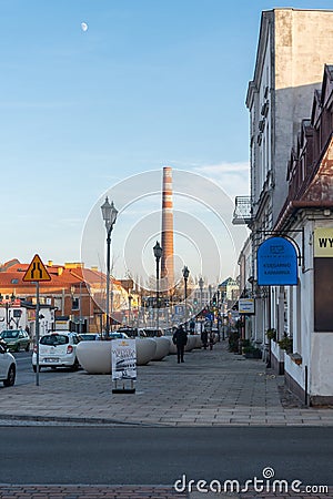 Czestochowa, Poland - 01 January, 2023: high industrial chimney in Czestochowa Editorial Stock Photo