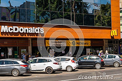 Czestochowa, Poland - 02/08/2020 - Mcdonalds restaurant in Czestochowa Editorial Stock Photo