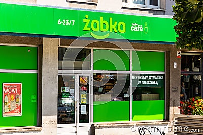 Czestochowa, Poland - 02/08/2020 - Zabka chain store in Czestochowa Editorial Stock Photo