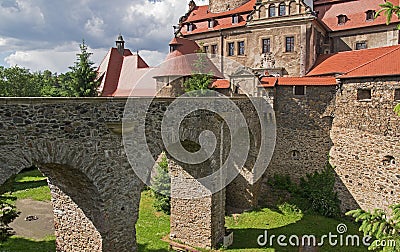 Czocha castle general view. Stock Photo