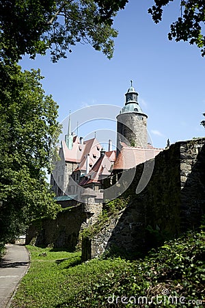 Czocha Castle located in the town of Sucha Stock Photo