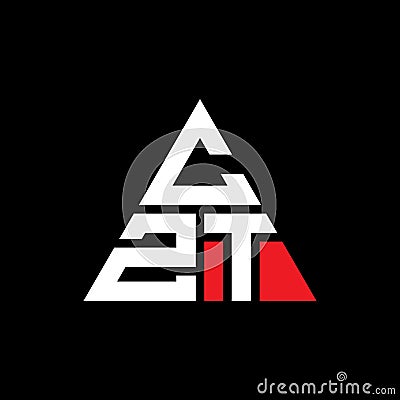 CZT triangle letter logo design with triangle shape. CZT triangle logo design monogram. CZT triangle vector logo template with red Vector Illustration