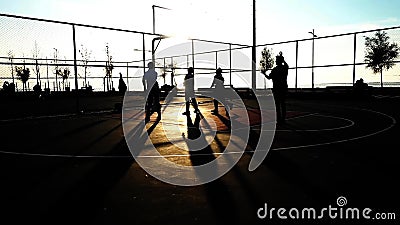 Cámara lenta del tiro de baloncesto almacen de video Cámara lenta del tiro de baloncesto almacen de video