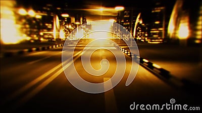 夜城市cg背景股票视频 视频包括有不断地 城市 街市 晚上 夜生活 重新包装 街道 布琼布拉