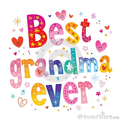 Best grandma ever Vector Illustration