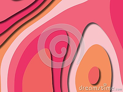 3D abstract background with paper cut shapes.Abstract paper carve template background,for book cover.Paper cut background. Stock Photo