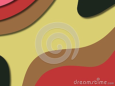 3D abstract background with paper cut shapes.Abstract paper carve template background,for book cover.Paper cut background. Stock Photo