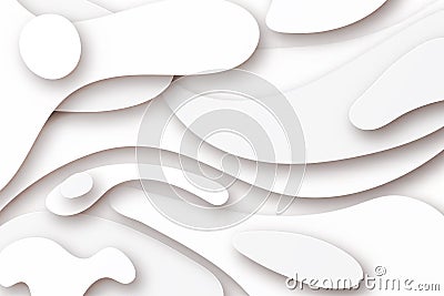 3D abstract background with paper cut shapes. Vector Illustration