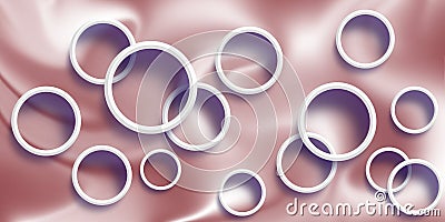 3D abstract background, red circle rendering decorative mural wallpaper. Cartoon Illustration