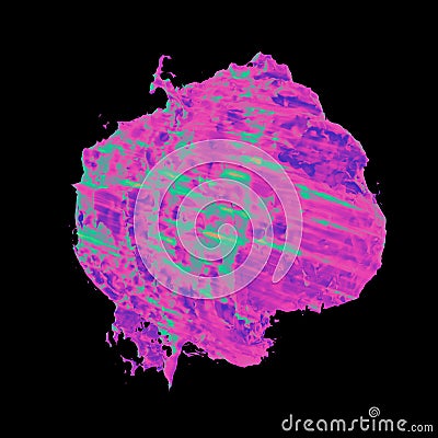 3d abstract background render. Vivid vibrant splash shape for design. Geometric graphic color art fractal texture for Stock Photo