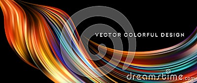 3d Abstract colorful fluid design. Vector illustration Vector Illustration