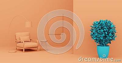 3d Abstract interior. Interior template. Stock Photo