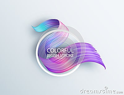 3d abstract liquid fluid design. Colorful modern background Vector Illustration