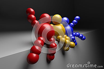 3D abstract multicolored Stock Photo