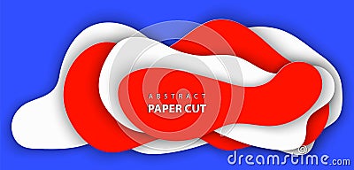 3D abstract paper art style, design layout for business presentations, flyers, posters, banners, decoration, cards, brochure cover Vector Illustration