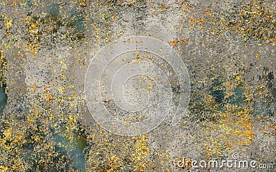 3d abstract render wallpaper. golden and light dots grunge background. carpet art design decor Stock Photo