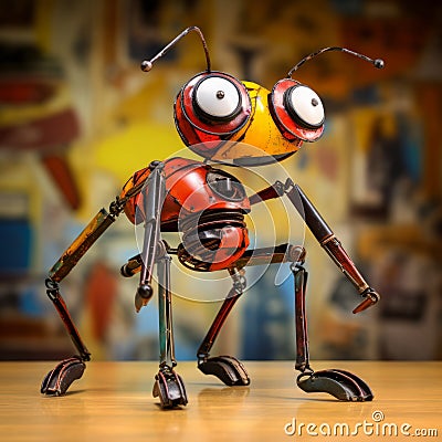 3d Abstract Sculpture: Ant Inspired By Basquiat, Picasso, Miro, And More Stock Photo