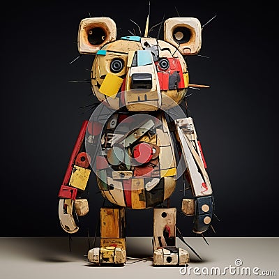 3d Abstract Sculpture: Inspired By Basquiat, Picasso, Miro, And More Stock Photo