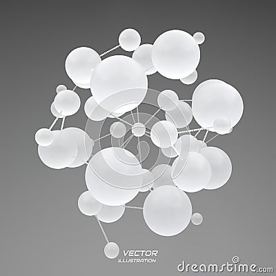 3d abstract spheres composition. Vector Vector Illustration