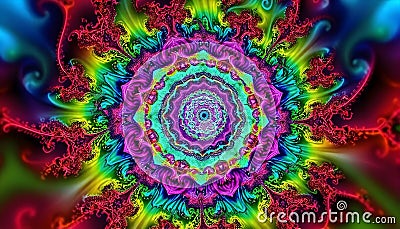 3D abstract lines multi color orgen Stock Photo