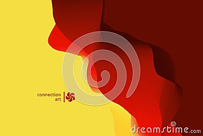 3D Abstract Vector Illustration. Wavy Background. Connection art. Design Pattern. Vector Illustration