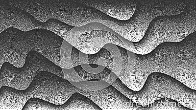 Vector Smooth Lines Dotwork Background Vector Illustration