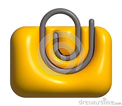 3D add file icon, document folder buttons for emoji Stock Photo