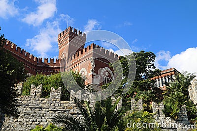 The D`Albertis castle is one of the historic residences of Genoa. Editorial Stock Photo