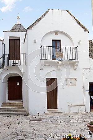 D`Amore house at Alberobello, Apulia, Italy Editorial Stock Photo