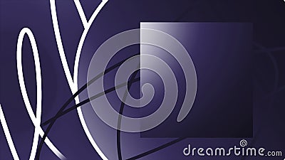 3D animation with moving lines and circle. Motion. Animated screensaver with geometric shapes and place to insert Stock Photo