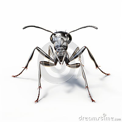 3d Cel Shaded Ant Model On White Background Stock Photo