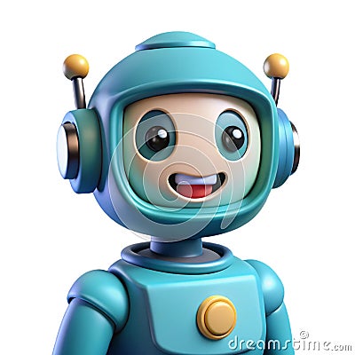 3D artificial intelligence. Chat Bot neural network, AI servers and robots technology, artificial bot mind and intelligent robotic Stock Photo
