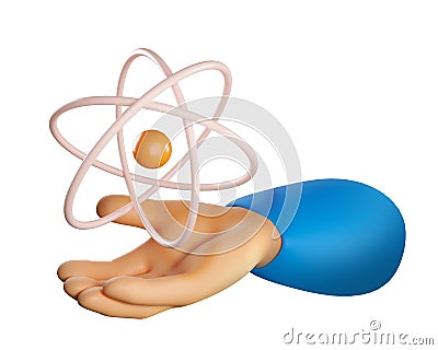 3d atom model. Stock Photo