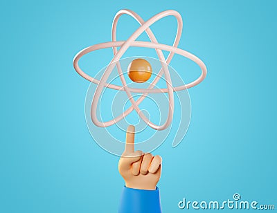 3d atom model. Stock Photo