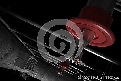 3D Automatic ceiling Fire Sprinkler Stock Photo