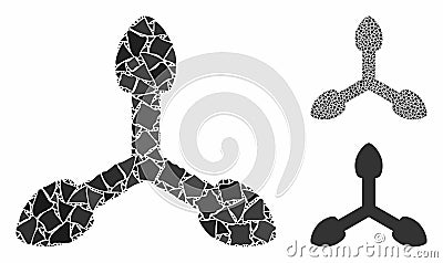 3d axis arrows Composition Icon of Humpy Elements Stock Photo