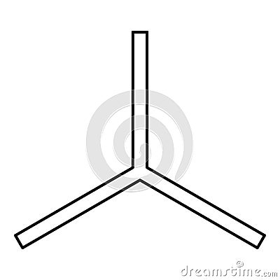 3D axis coordinate system measurement modeling space XYZ tridimensional contour outline line icon black color vector illustration Vector Illustration