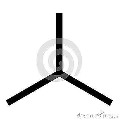 3D axis coordinate system measurement modeling space XYZ tridimensional icon black color vector illustration image flat style Vector Illustration