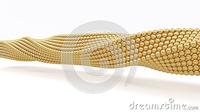 3D background gold spiral Stock Photo