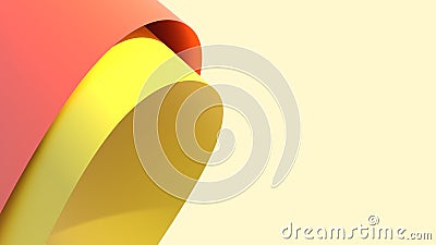 3D Background. Paper curve abstact with empty area Stock Photo