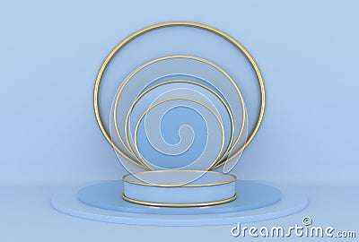 Abstract pastel color background, minimalist mockup for podium display or showcase, 3d rendering. Stock Photo