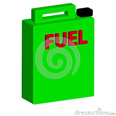 3D barrel of fuel on white background. Vector Illustration