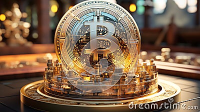 3D bitcoin design Stock Photo